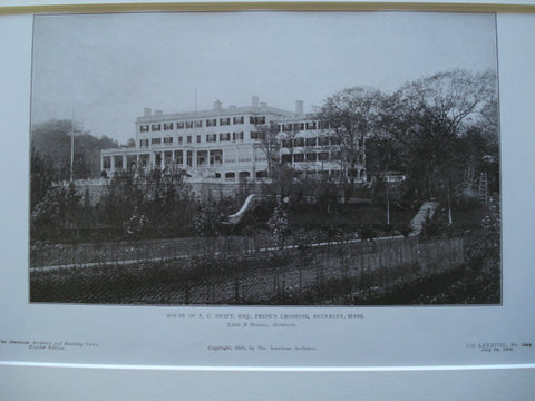House of E.C. Swift, Esq., Pride's Crossing, Beverley, MA, 1905, Little & Browne