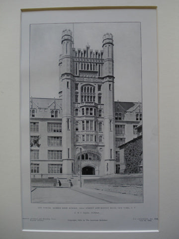 Tower of Morris High School, 166th Street and Boston Road, New York, NY, 1905, C.B.J. Snyder