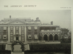 Rear View of the House of Newbold Morris, Esq., Lenox, MA, 1913, Hoppin & Koen