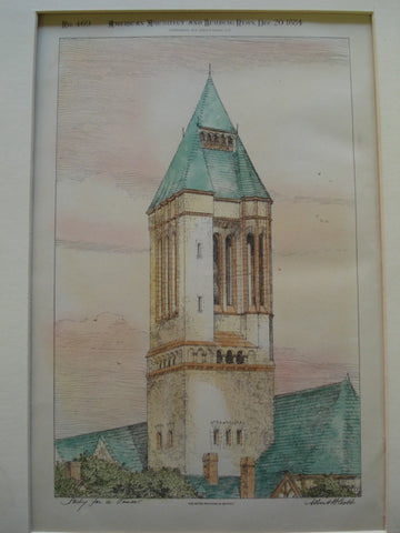 Study for a Tower, Unknown, 1884, Albert S.N. Heobb