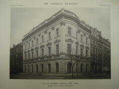 Exterior of Number 477 on Madison Avenue , New York, NY, 1913, Hunt & Hunt
