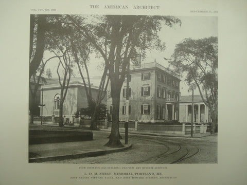 L. D. M. Sweat Memorial , Portland, ME, 1913, John Calvin Stevens & John Howard Stevens