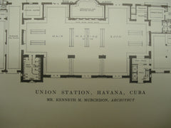 Union Station , Havana, Cuba, 1913, Kenneth M. Murchison