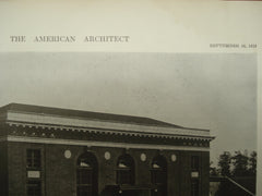 Exterior of the Station on the Lehigh Valley Railway , Newark, NJ, 1913, Kenneth M. Murchison