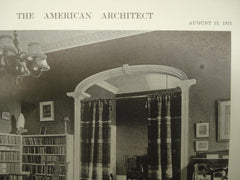 Interior of the Mappa House, Trenton, NY, 1913, W. S. Wicks
