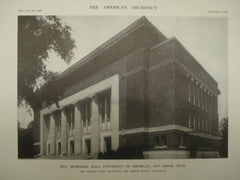 Hill Memorial Hall at the University of Michigan , Ann Arbor, MI, 1913, Albert Kahn