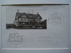 House of Mr. G.W. Todd on East Avenue , Rochester, NY, 1910, Foote & Headley