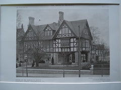 House of Mr. Samuel H. Austin on Chestnut Street , Philadelphia, PA, 1910, Charles Barton Keen