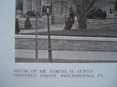 House of Mr. Samuel H. Austin on Chestnut Street , Philadelphia, PA, 1910, Charles Barton Keen