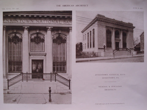 Jenkintown National Bank, Jenkintown, PA, 1910, Heacock & Hokanson