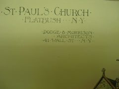 St. Paul's Church , Flatbush, NY, 1899, Dodge & Morrison