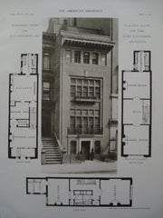 Remodeled House for E.T. Cockcroft, Esq. on No. 59 E. 77th St., New York, NY, 1910, Albro & Lindeberg