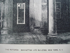 Rotunda: Manhattan Life Building , New York, NY, 1897, Kimball & Thompson