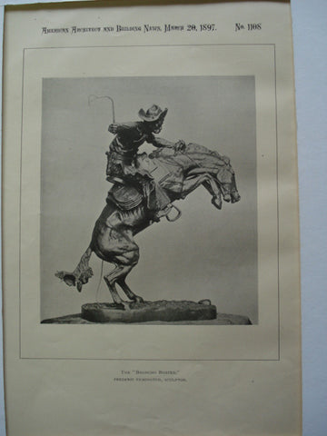Broncho Buster, 1897, Frederick Remington, [Sculptor]