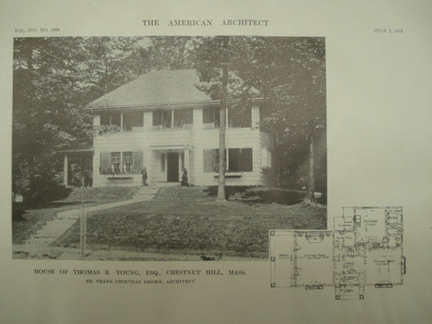 House of Thomas R. Young, Esq., Chestnut Hill , MA, 1913, Frank Chouteau Brown