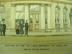 Building of the St. Louis Republic , St. Louis, MO, 1899, Isaac S. Taylor