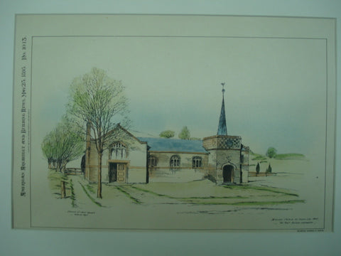 Mission Church for the Revd. Arthur Lawrence , South Lee, MA, 1895, Sturgis & Cabot
