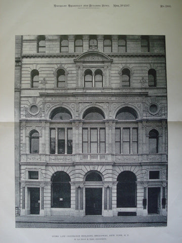 Home Life Insurance Building, Broadway , New York, NY, 1897, N. Le Brun & Sons