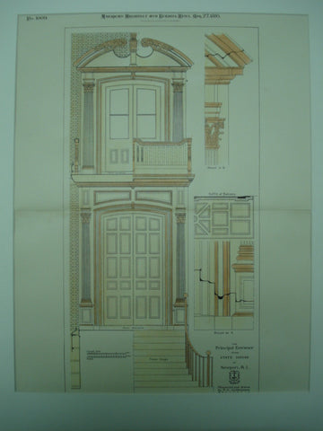 Principal Entrance to the State House , Newport, RI, 1895, P. G. Gulbranson