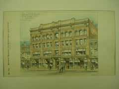Store and Office Building for the Laning Estate , Wilkes Barre, PA, 1889, M. B. Houpt