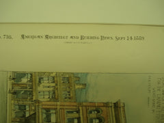 Store and Office Building for the Laning Estate , Wilkes Barre, PA, 1889, M. B. Houpt