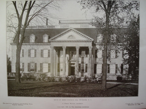 House of George Eastman, Esq., Rochester, NY, 1906, J. Foster Warner