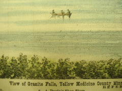 View of Granite Falls, Yellow Medicine County, Minnesota, situated on the west side of the Minnesota River, Yellow Medicine County, MN, 1890