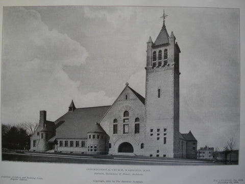 Congregational Church, Wakefield, MA, 1905, Hartwell, Richardson & Driver