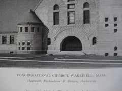 Congregational Church, Wakefield, MA, 1905, Hartwell, Richardson & Driver
