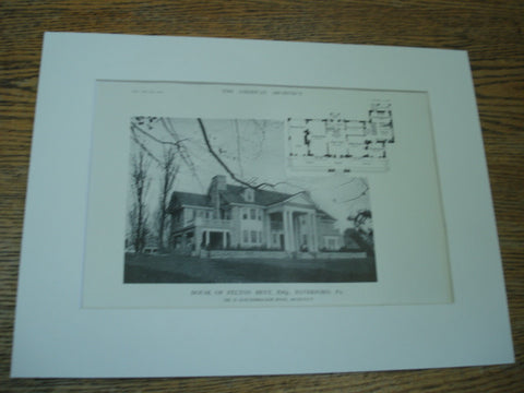 House of Felton Bent, Esq., Haverford, PA, 1913, D. Knickerbacker Boyd