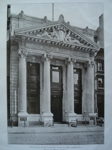 People's Trust Company's Building, Montague Street, Brooklyn, NY, 1906, Mowbray & Uffinger