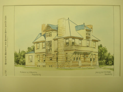 Residence of I. A. Baum, Esq, Rochester, NY, 1889, James A. Cutler