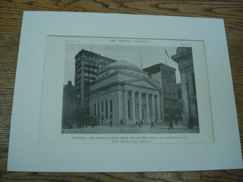 Building for the Savings Union Bank , San Francisco, CA, 1913, Bliss and Faville