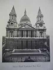 Saint Paul's Cathedral, West Front View , London, England, UK, 1886
