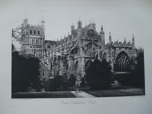 Exeter Cathedral, East View , Devon, England, 1886