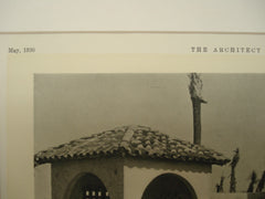 Detail of the Fountain and Garden Pavilion at the Residence of George A. Zabriskie, Esq., Ormond Beach, FL, 1930, H. M. Griffin