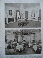 French Dining Room and the Marble Dining Room in the Blackstone , Chicago, IL, 1910, Marshall & Fox