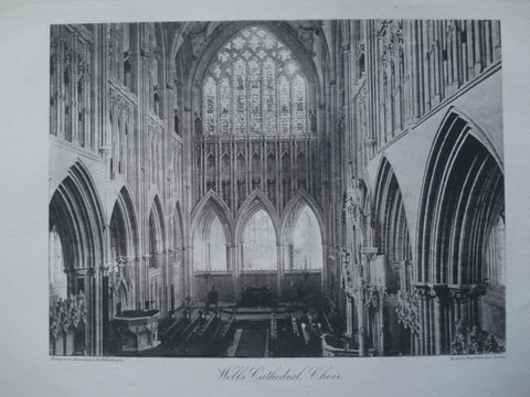 Wells Cathedral, Choir View , Somerset, England, UK, 1886
