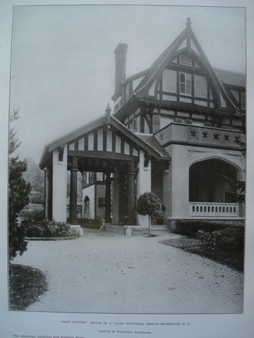 Porte Cochere: House of J. Allen Townsend, Ardsley-on-Hudson, NY, 1906, Ludlow & Valentine
