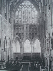 Wells Cathedral, Choir View , Somerset, England, UK, 1886