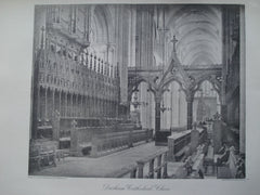 Durham Cathedral, Choir View , Durham, England, UK, 1886
