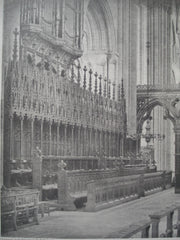 Durham Cathedral, Choir View , Durham, England, UK, 1886