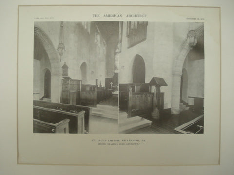St. Paul's Church , Kittanning, PA, 1913, Brazer & Robb