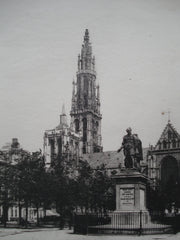 Antwerp Cathedral, from Rubens Monument , Antwerp, Belgium, EUR, 1886