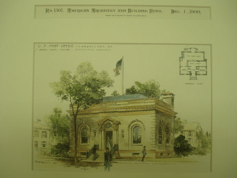 United States Post Office , Carrollton, KY, 1900, James Knox Taylor