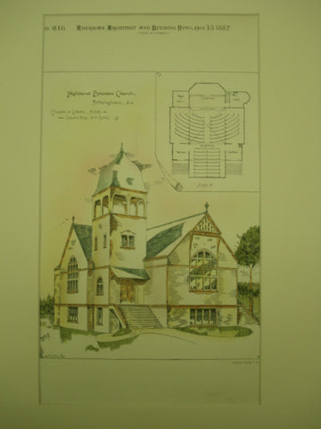 Highland Episcopal Church, Birmingham, AL, 1887, Chisaim & Green