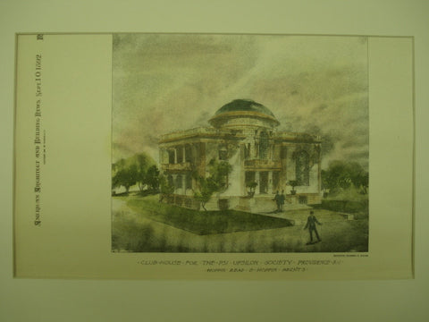 Club-House for the PSI Upsilon Society , Providence, RI, 1892, Hoppin, Read, & Hoppin