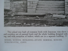Model School Building at the State Normal School , Willimantic, CT, 1910, Davis & Brooks