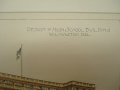 Design for a High School Building , Wilmington, DE, 1899, H. A. Campbell