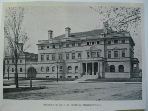 Residence of F.B. Semple , Minneapolis, MN, 1903